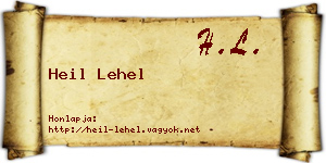 Heil Lehel névjegykártya
